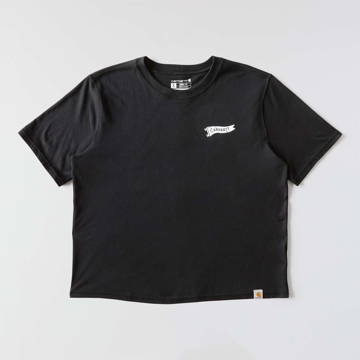 Carhartt Womens Tencel Fiber Series Loose Pennant Flag T-Shirt - Black