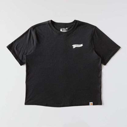 Carhartt Womens Tencel Fiber Series Loose Pennant Flag T-Shirt - Black