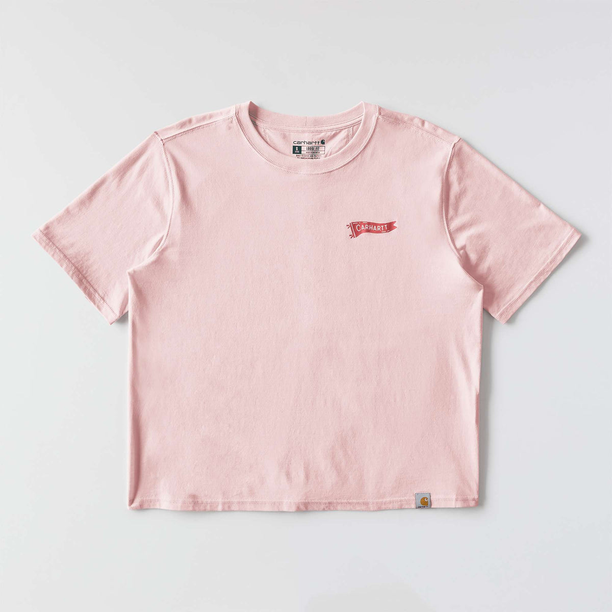 Carhartt Womens Tencel Fiber Series Loose Pennant Flag T-Shirt - New Rose
