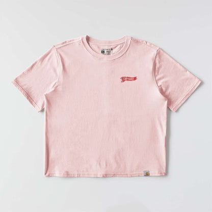 Carhartt Womens Tencel Fiber Series Loose Pennant Flag T-Shirt - New Rose