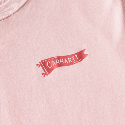 Carhartt Womens Tencel Fiber Series Loose Pennant Flag T-Shirt - New Rose