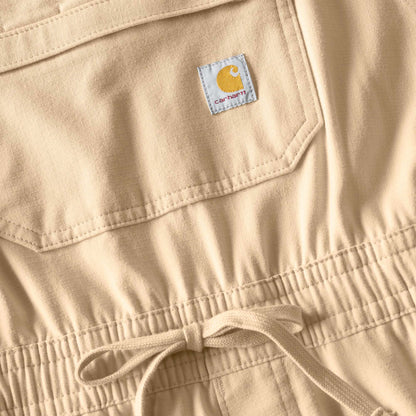 Carhartt Womens Force Ripstop Shortall - Classic Beige