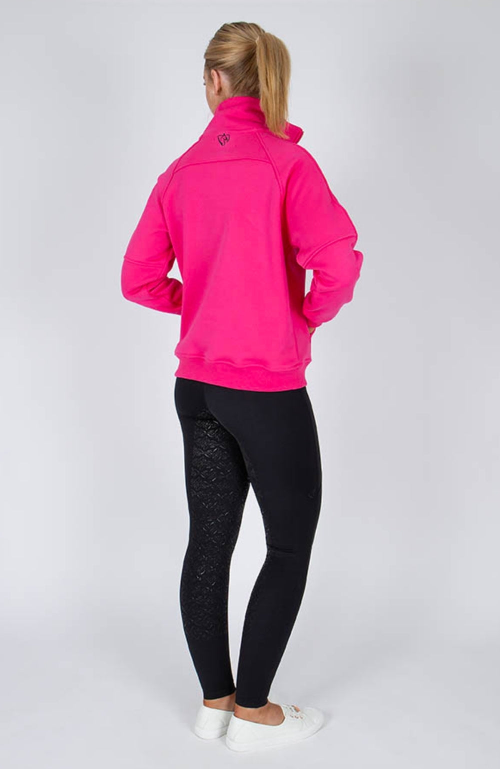 BARE Equestrian Quarter Zip Teddy Pullover Sweater