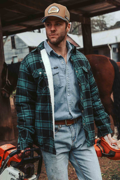 Ringers Western Sawyer Mens Sherpa Flannel