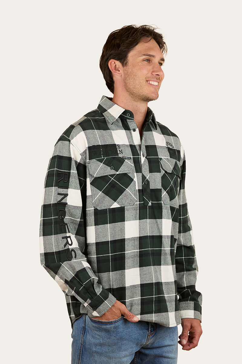 Ringers Western Kingswood Mens Half Button Flannel