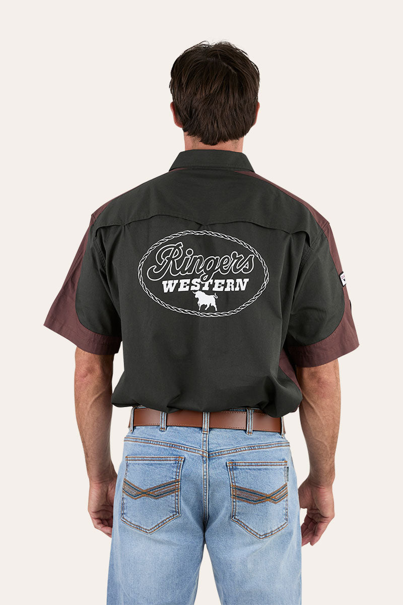 Ringers Western Back Roads Mens Short Sleeve Work Shirt