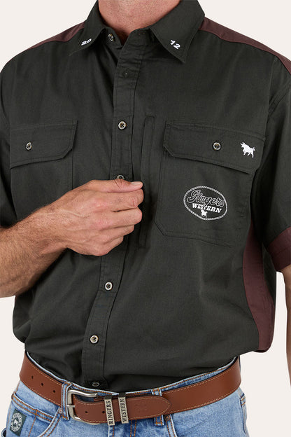 Ringers Western Back Roads Mens Short Sleeve Work Shirt