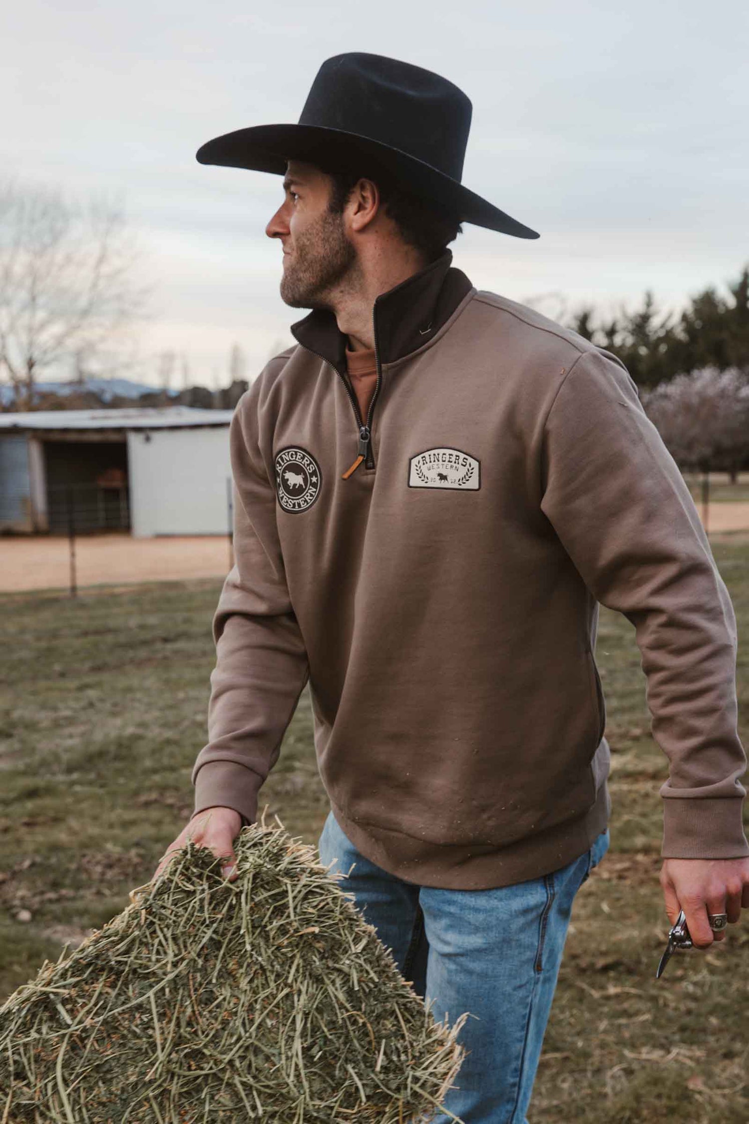 Ringers Western Lachlan Mens 1/4 Zip Crew