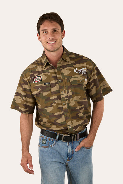Ringers Western Bull Dodger Mens Full Button SS Work Shirt