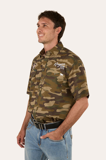 Ringers Western Bull Dodger Mens Full Button SS Work Shirt
