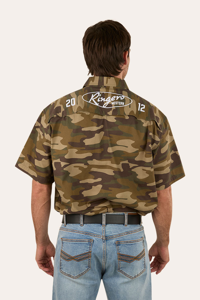 Ringers Western Bull Dodger Mens Full Button SS Work Shirt