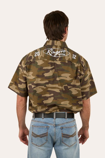 Ringers Western Bull Dodger Mens Full Button SS Work Shirt