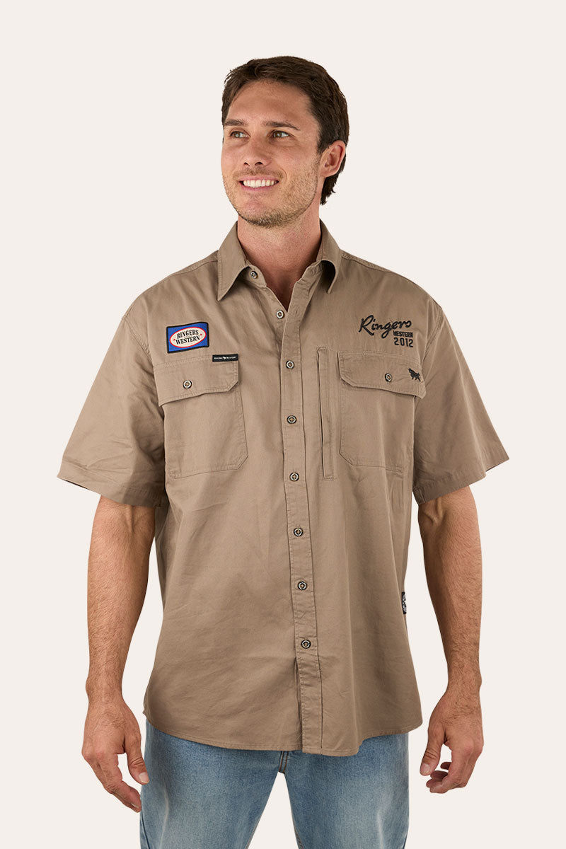 Ringers Western Bull Dodger Mens Full Button SS Work Shirt