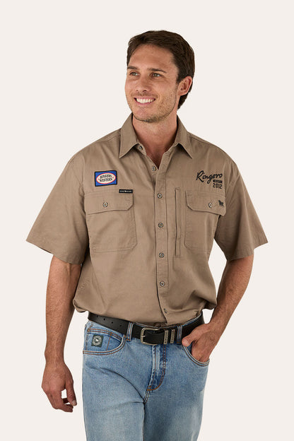 Ringers Western Bull Dodger Mens Full Button SS Work Shirt