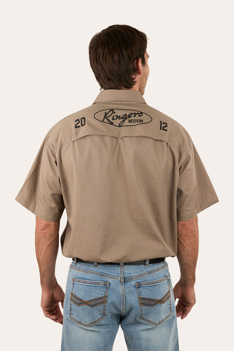 Ringers Western Bull Dodger Mens Full Button SS Work Shirt