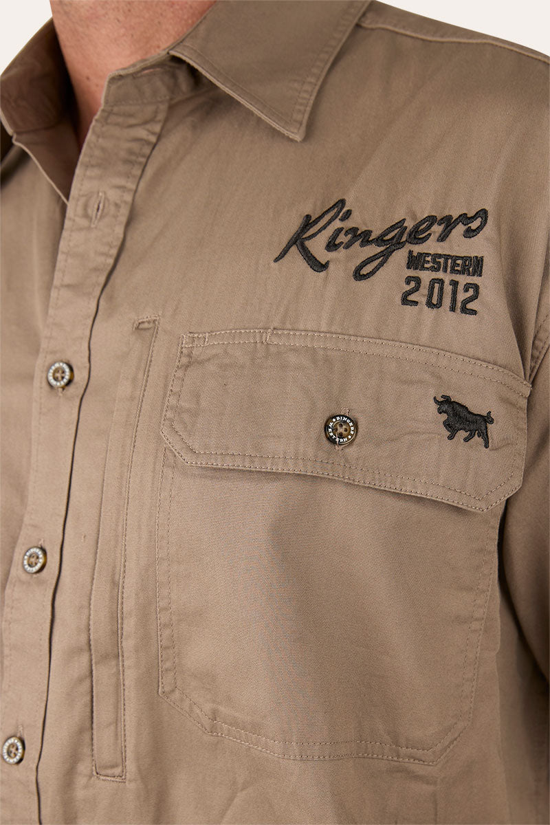 Ringers Western Bull Dodger Mens Full Button SS Work Shirt