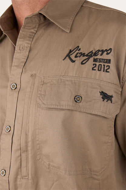 Ringers Western Bull Dodger Mens Full Button SS Work Shirt