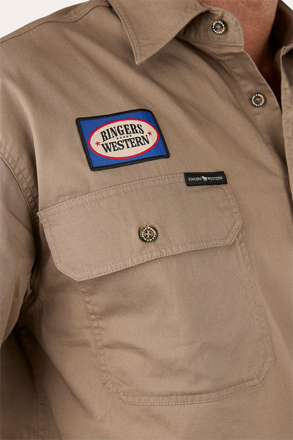 Ringers Western Bull Dodger Mens Full Button SS Work Shirt