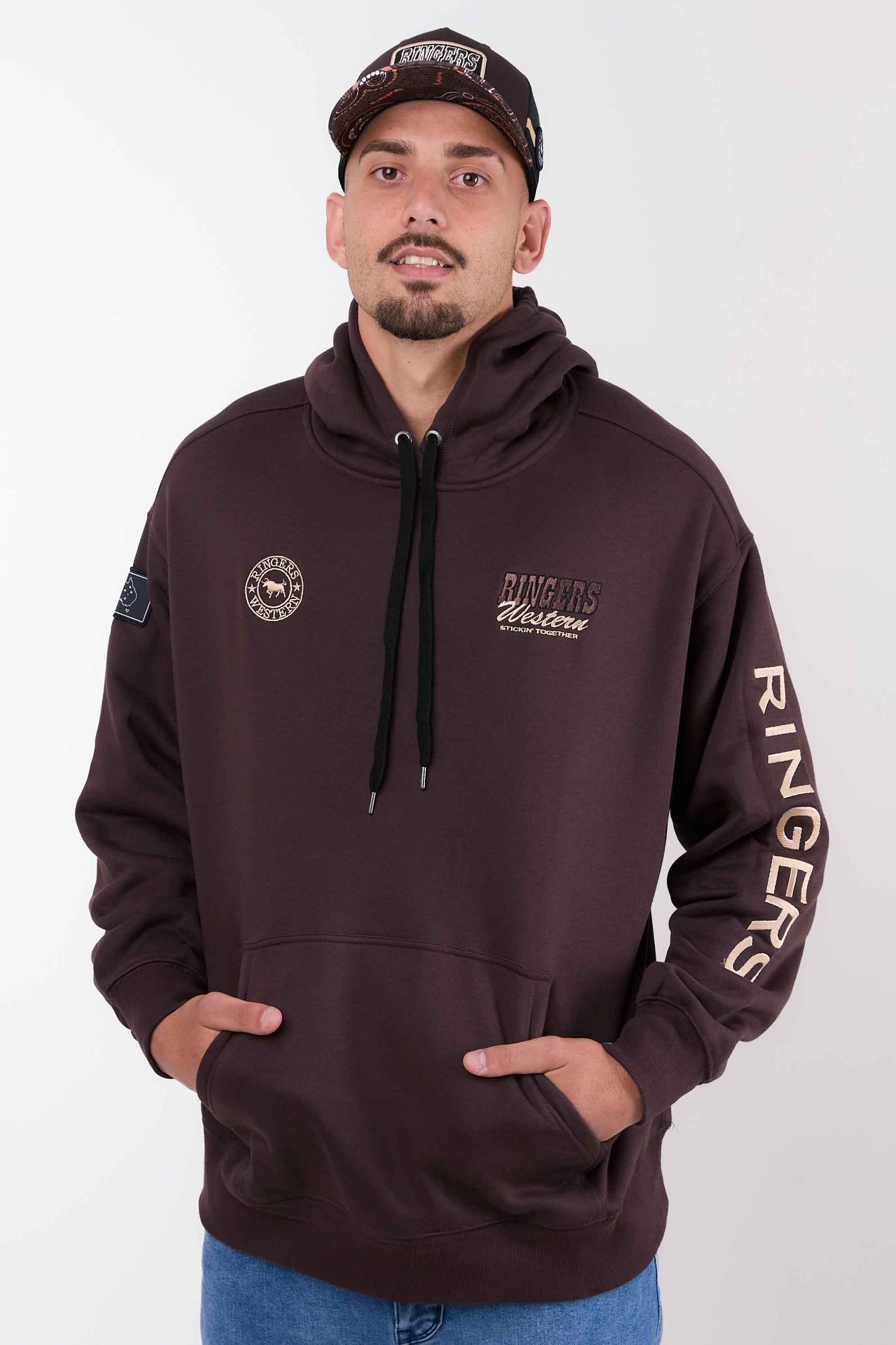 Ringers Western Garbala Mens Oversized Pullover Hoodie