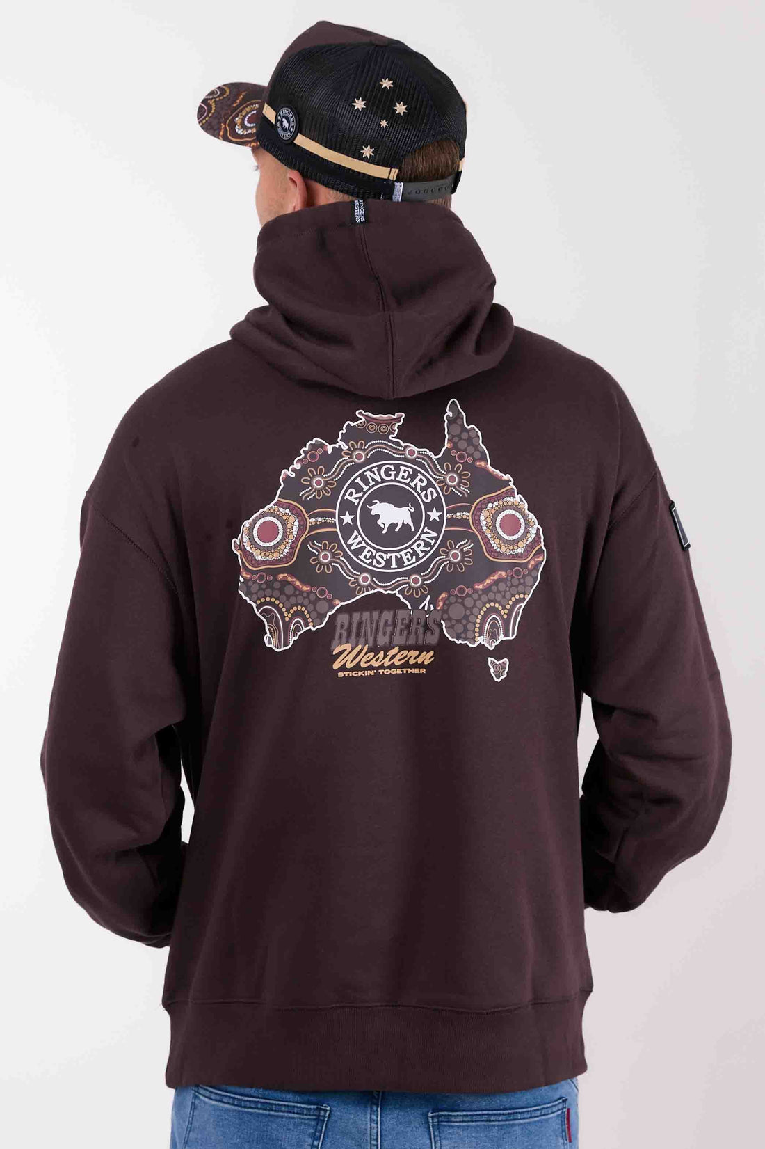 Ringers Western Garbala Mens Oversized Pullover Hoodie