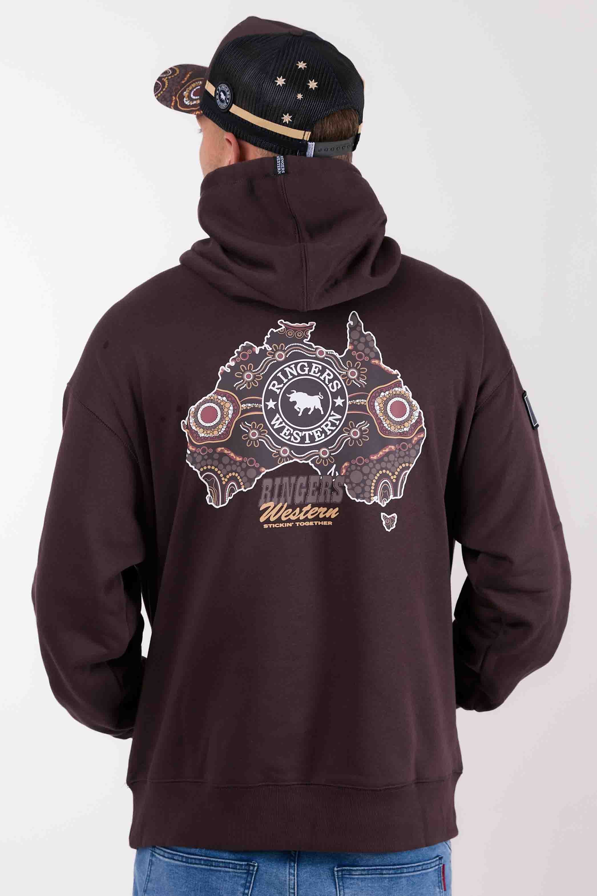 Ringers Western Garbala Mens Oversized Pullover Hoodie