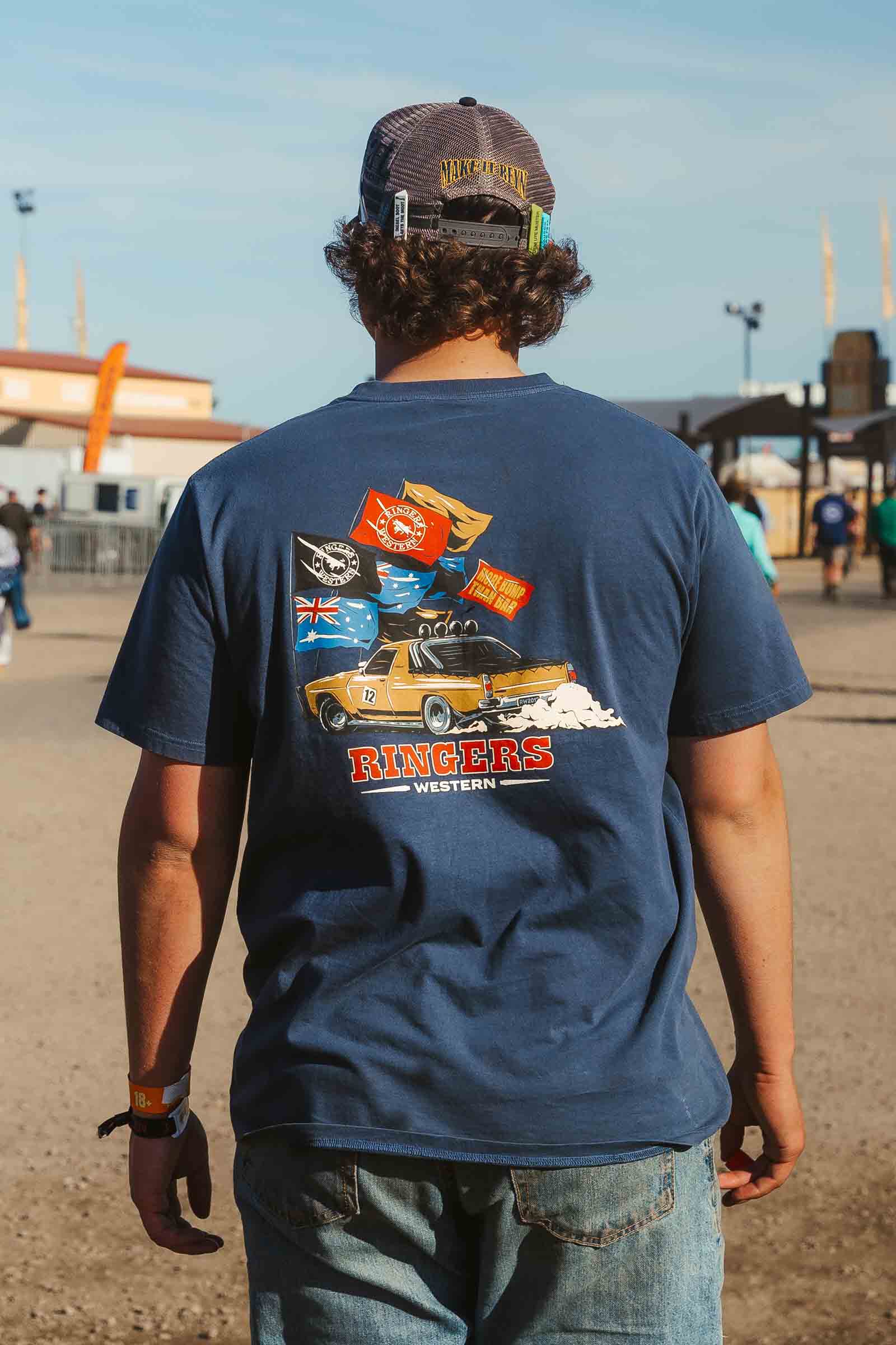 Ringers Western Ute Flag Mens Loose Fit T-Shirt