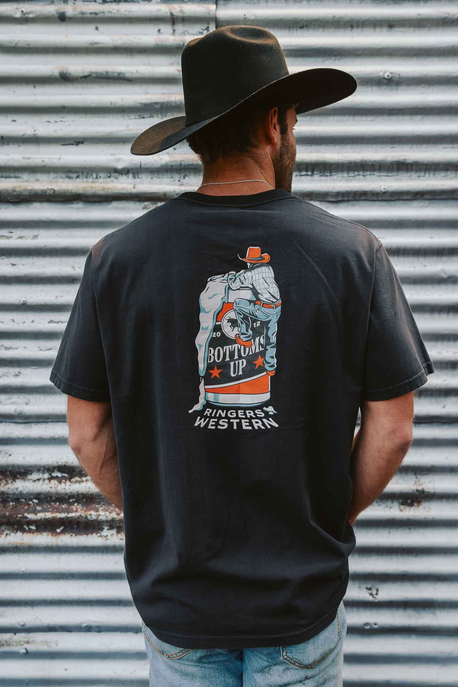Ringers Western Bottoms Up Mens Loose Fit T-Shirt