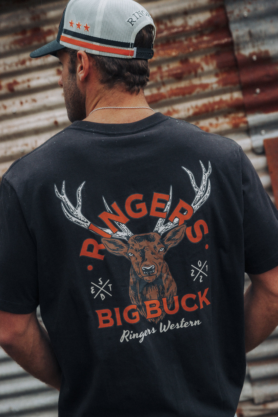 Ringers Western Big Buck Mens Loose Fit T-Shirt