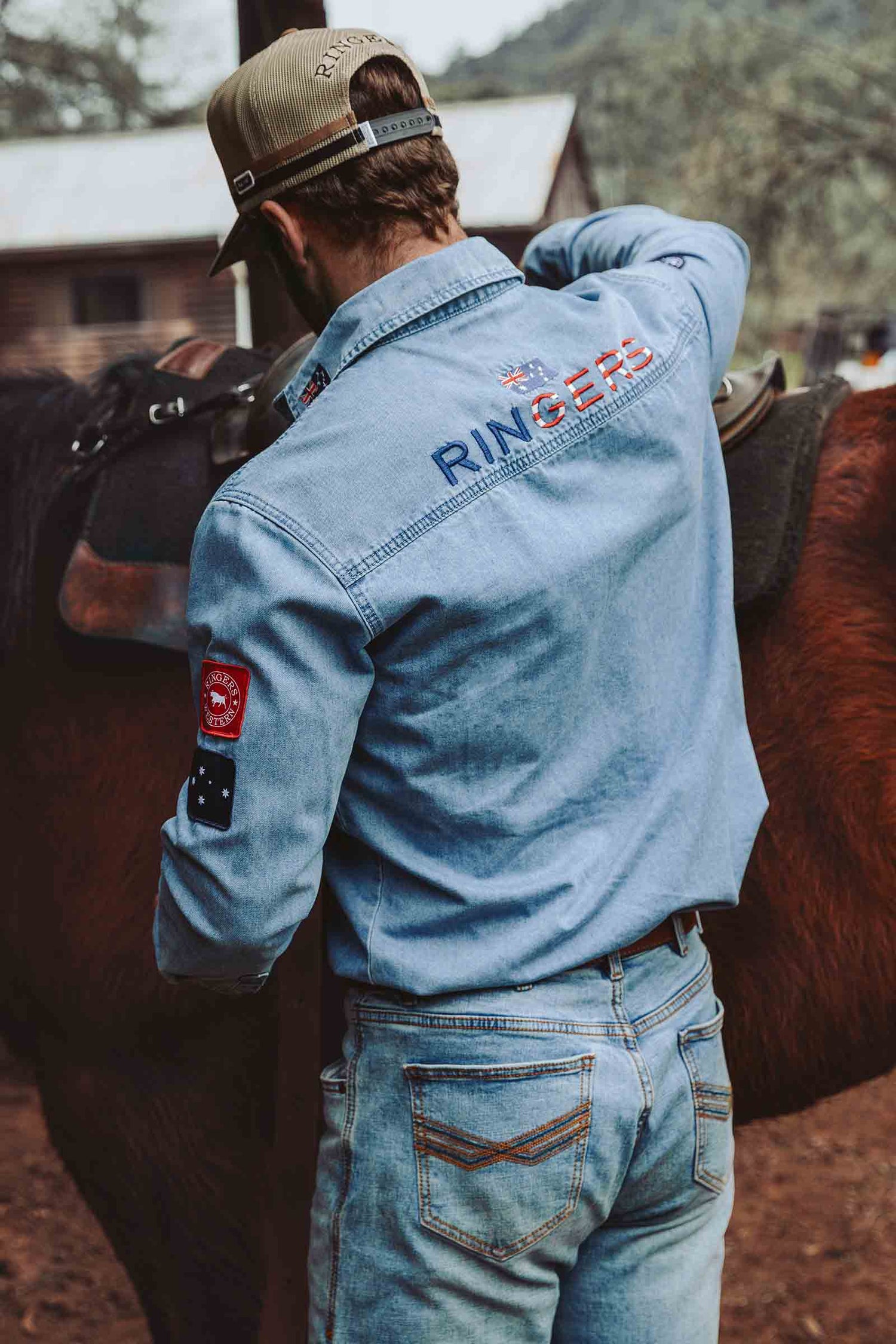 Ringers Western Young and Free Mens Western Shirt