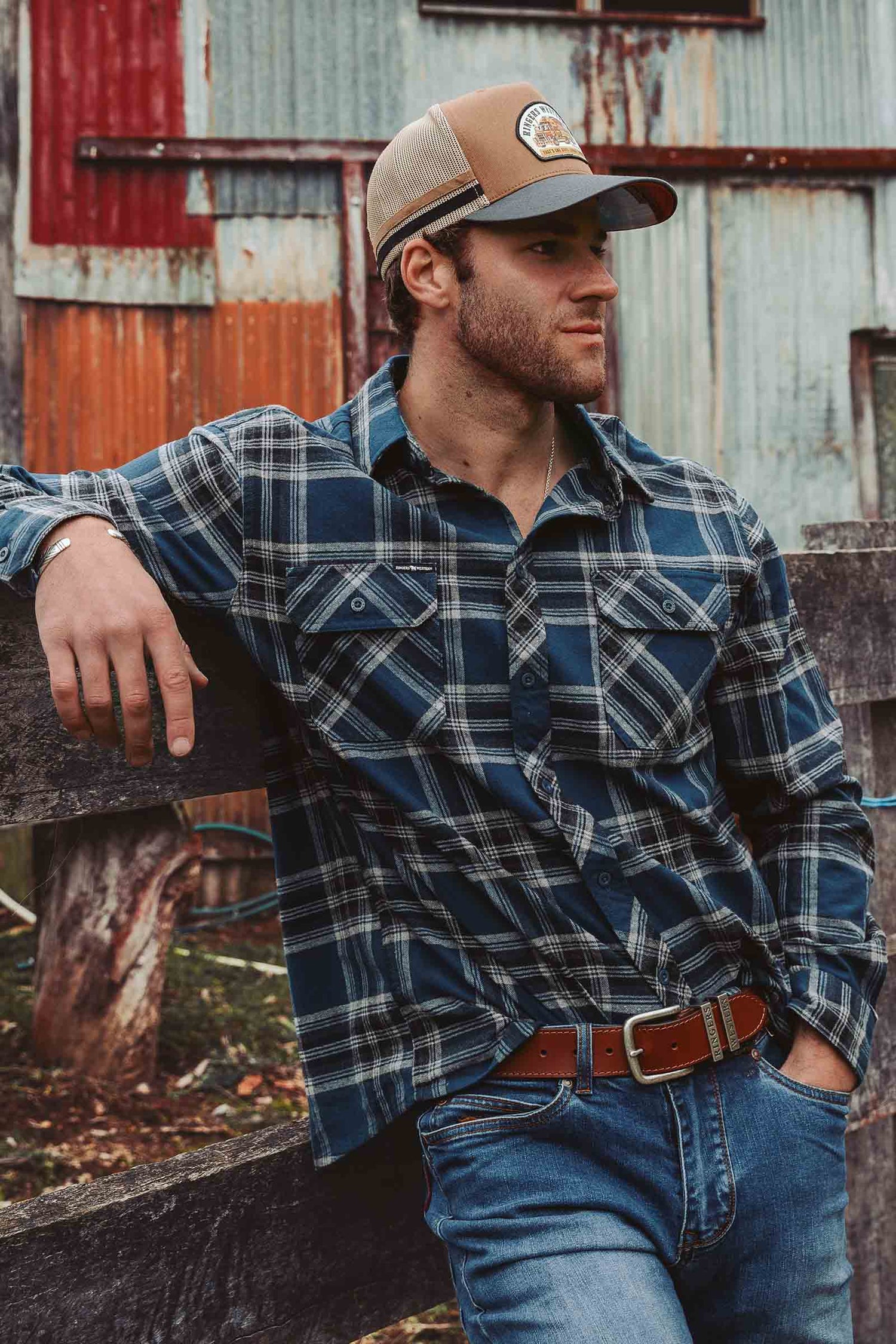 Ringers Western Nambour Mens Full Button Flannel