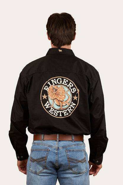 Ringers Western Hawkeye Mens Printed Full Button Work Shirt