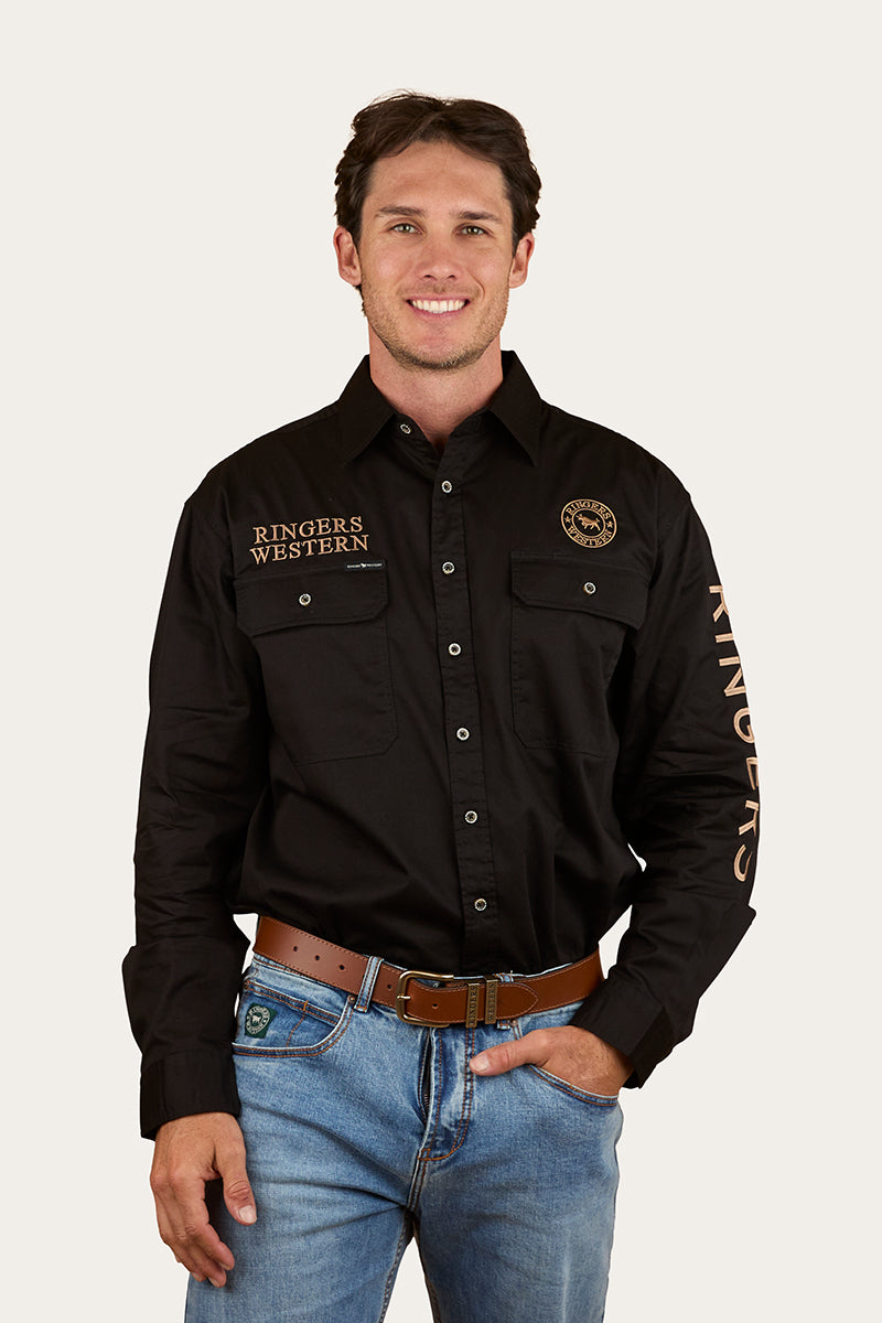 Ringers Western Hawkeye Mens Printed Full Button Work Shirt