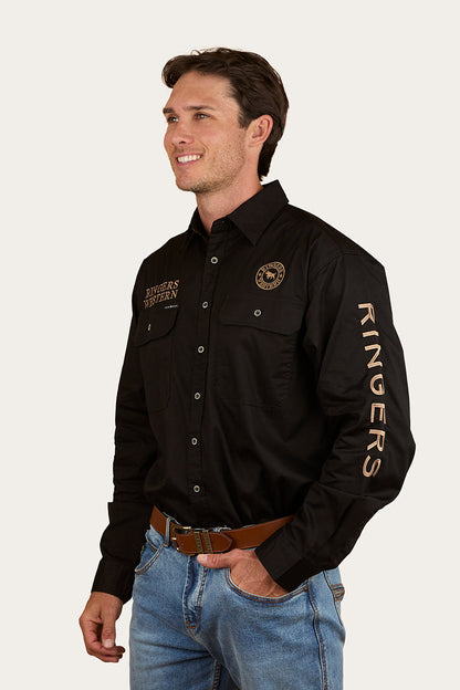 Ringers Western Hawkeye Mens Printed Full Button Work Shirt