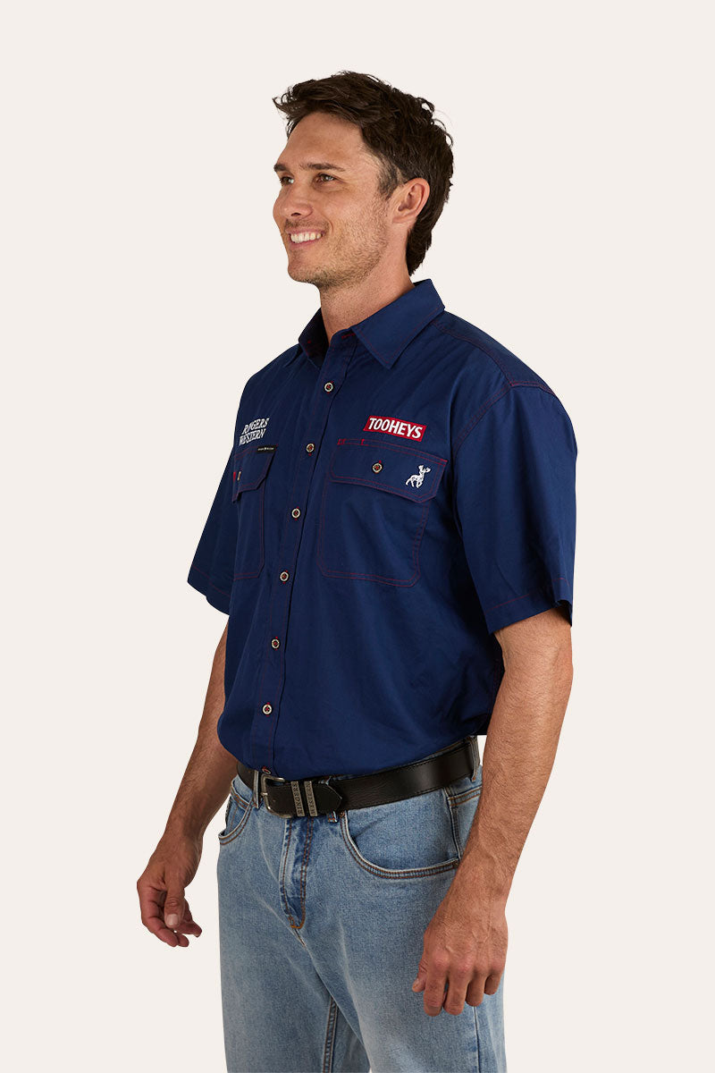 Tooheys X Ringers Mens Short Sleeve Full Button Work Shirt