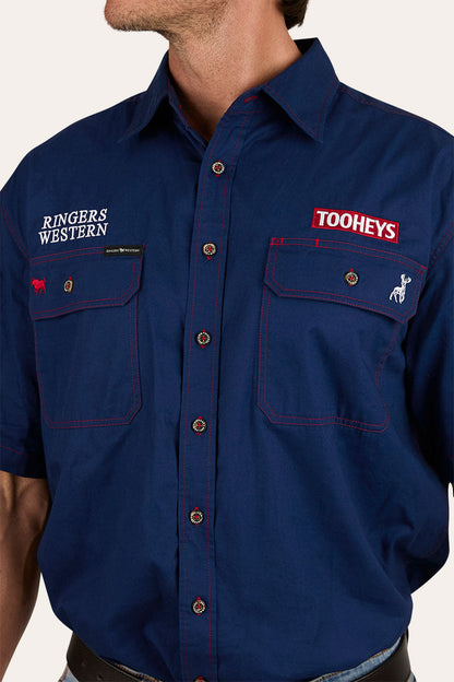 Tooheys X Ringers Mens Short Sleeve Full Button Work Shirt