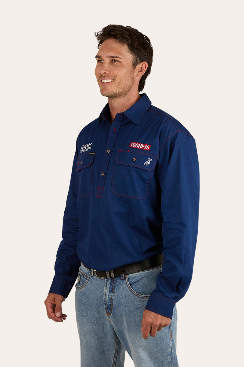 Tooheys X Ringers Mens Long Sleeve Half Button Work Shirt