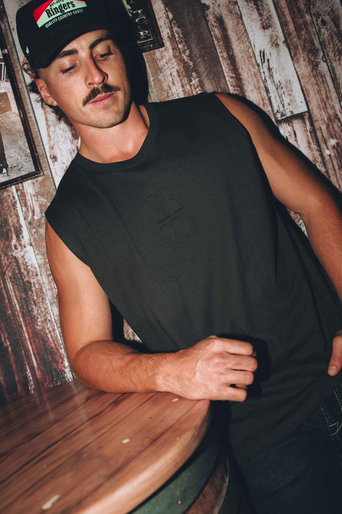 Ringers Western Southern Stitch Mens Relaxed Fit Tank