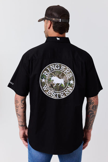 Ringers Western Hawkeye Mens Full Button Short Sleeve Workshirt