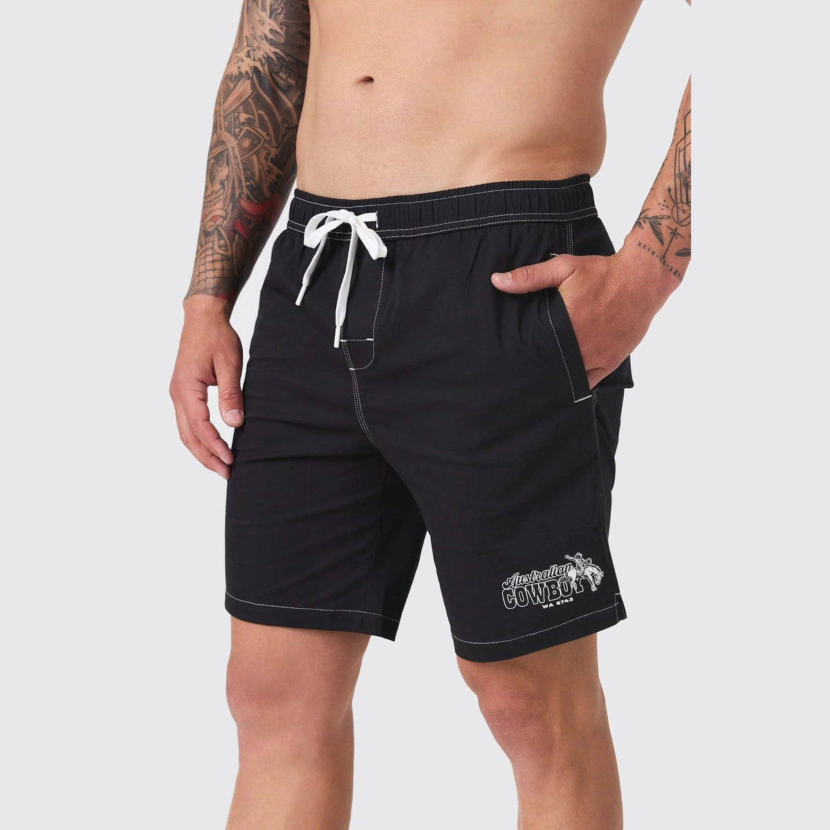 Ringers Western Australian Cowboy Mens 18 Inch Outseam Board Short