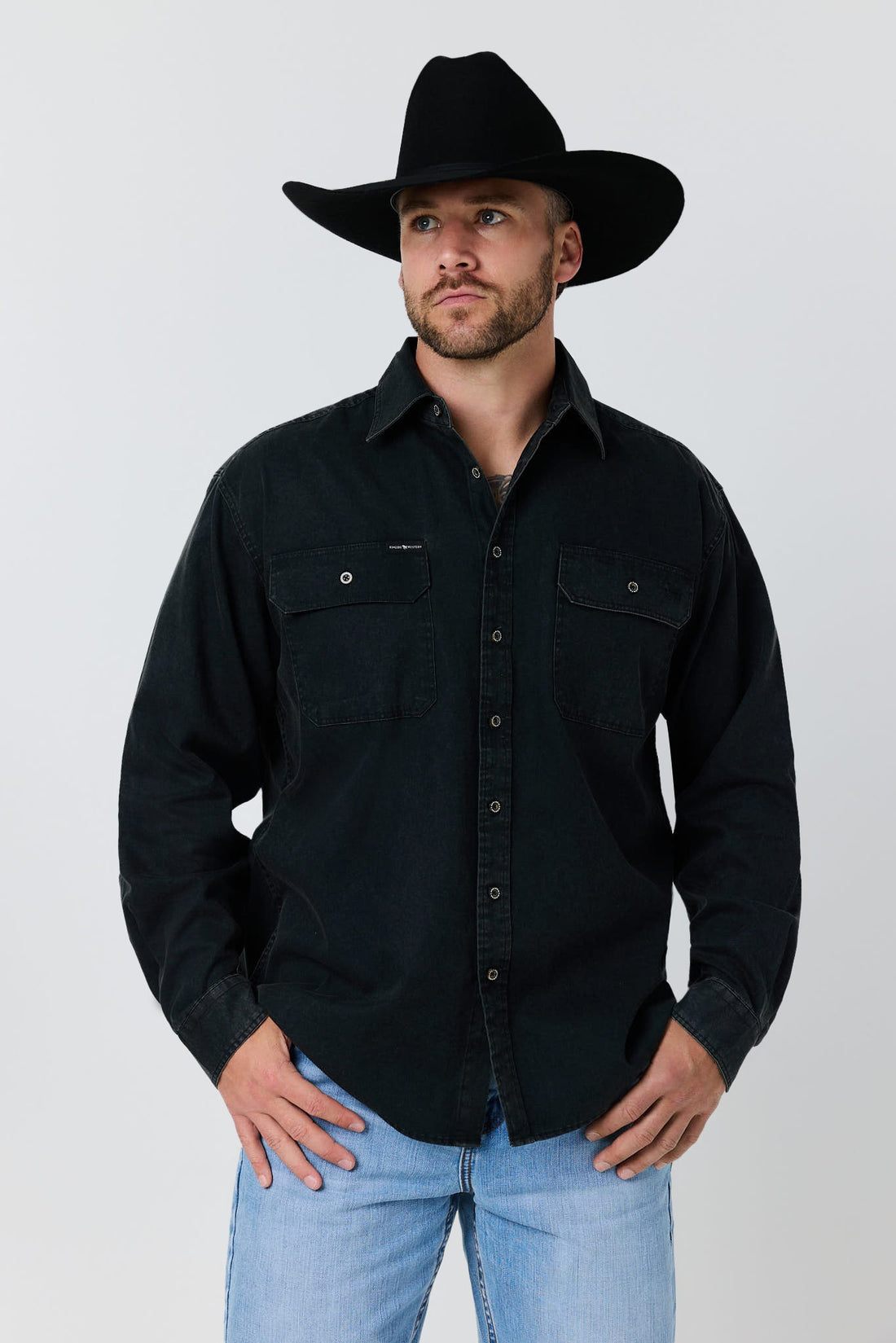 Ringers Western King River Rugged Mens Full Button Work Shirt