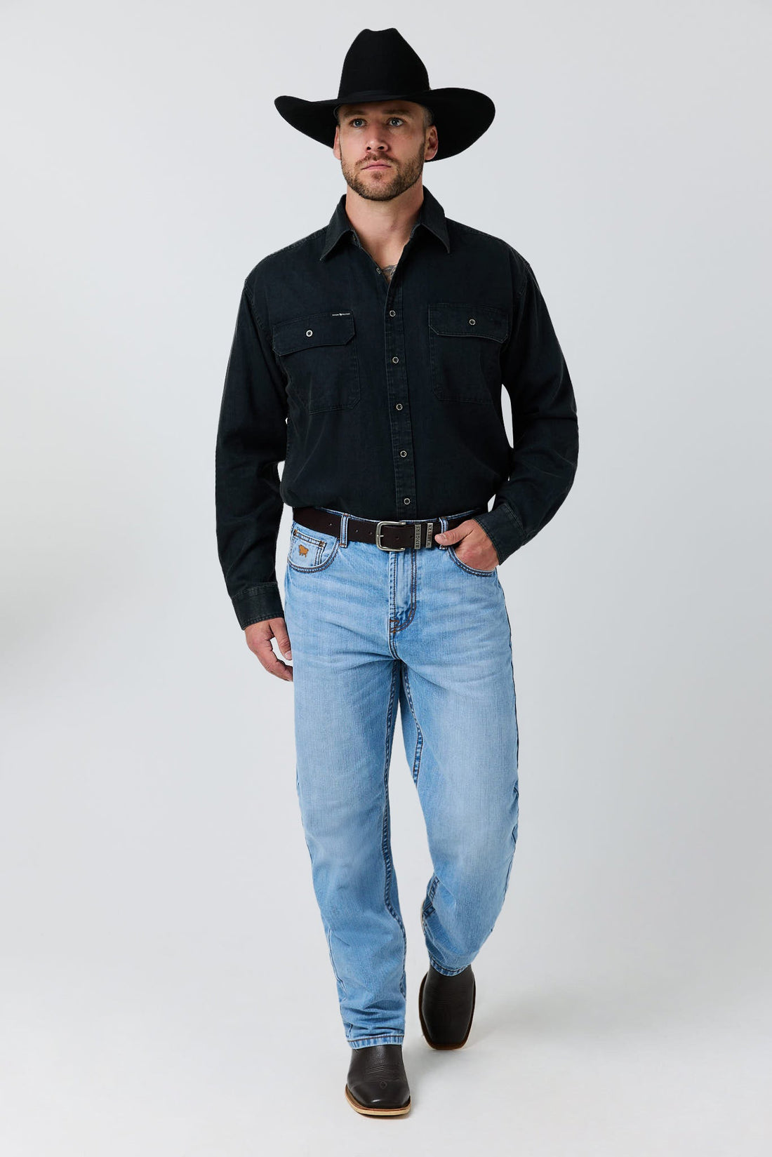 Ringers Western King River Rugged Mens Full Button Work Shirt