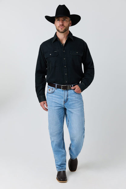 Ringers Western King River Rugged Mens Full Button Work Shirt