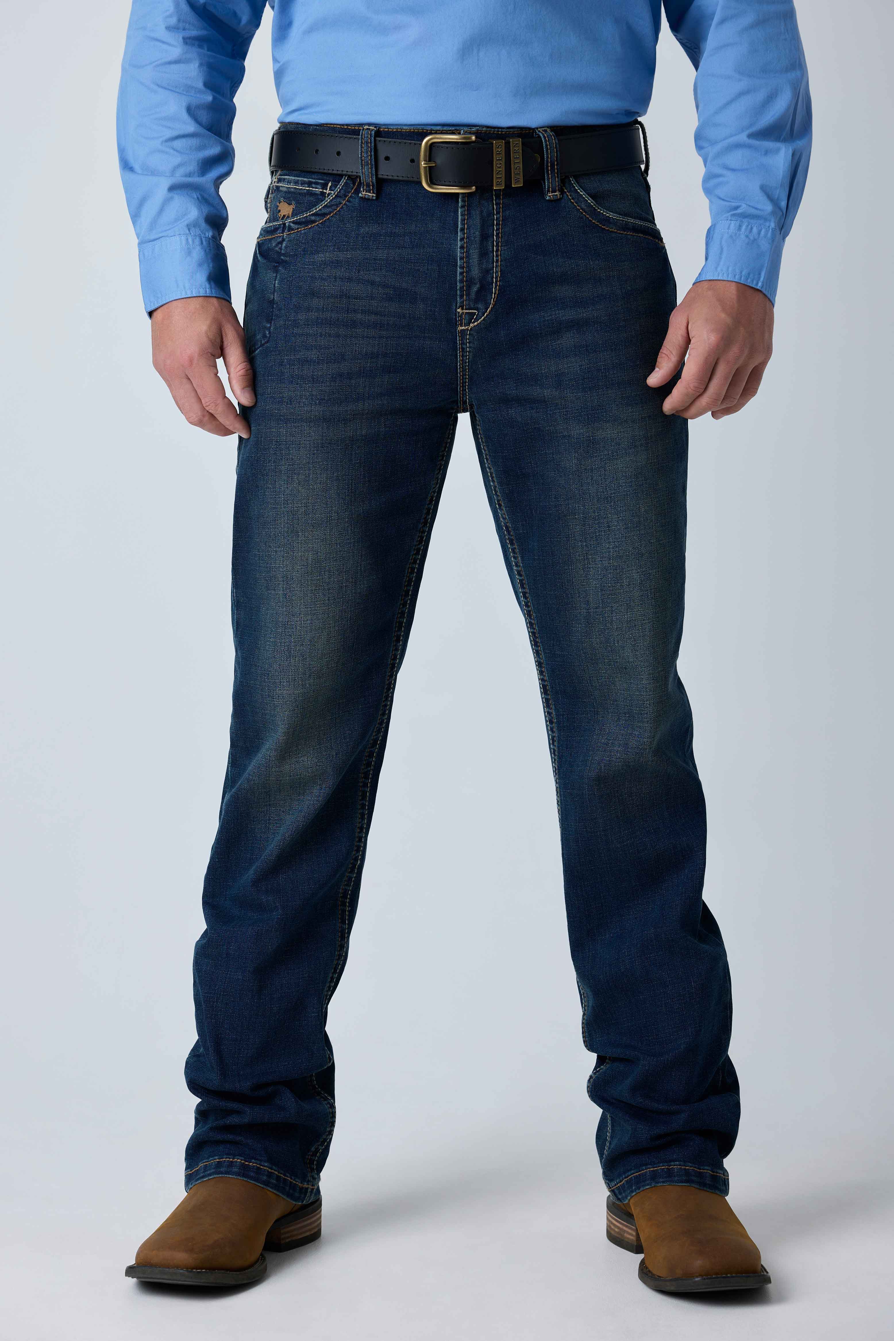 Ringers Western Blaze Mens Relaxed Bootleg Jean
