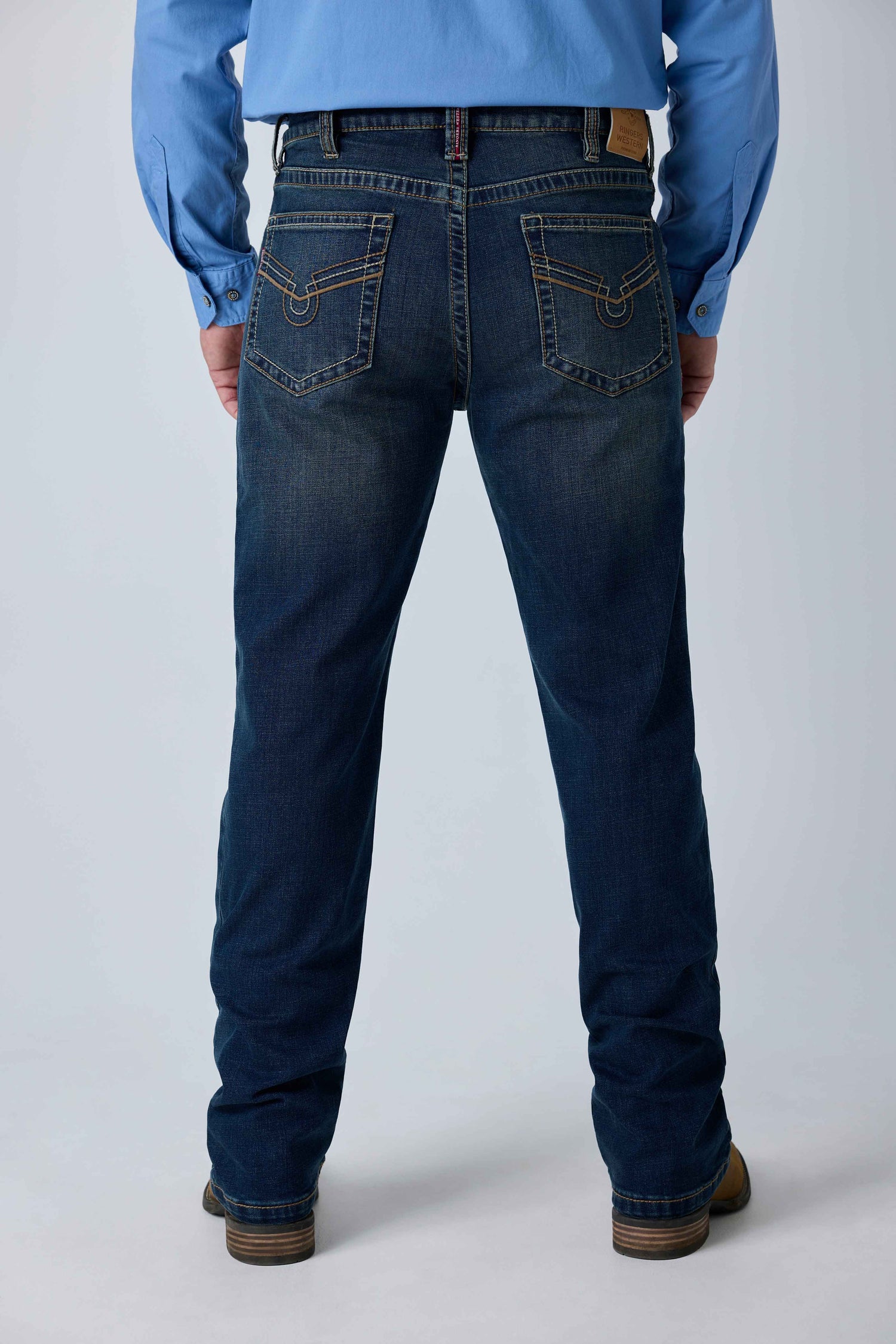 Ringers Western Blaze Mens Relaxed Bootleg Jean