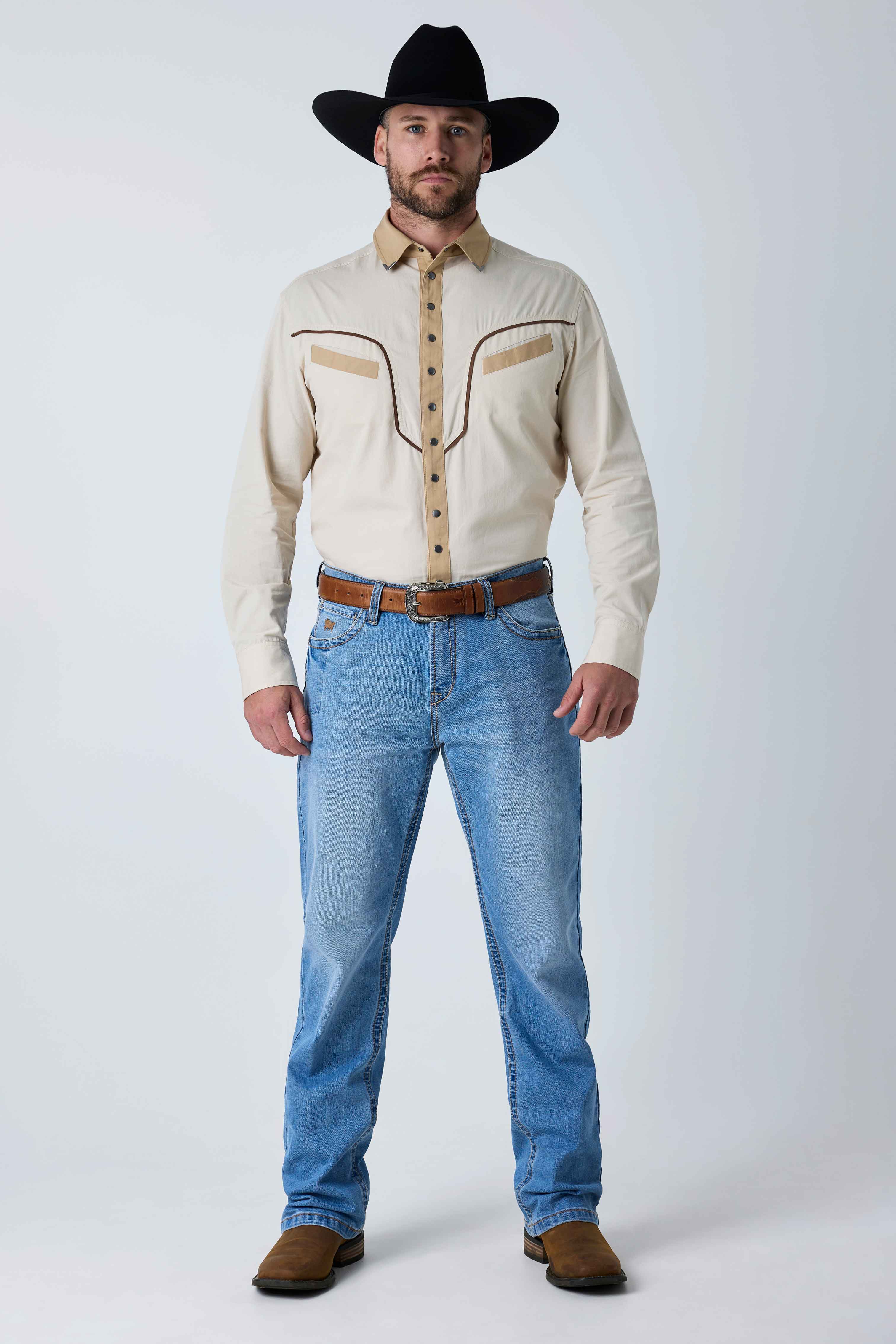 Ringers Western Blaze Mens Relaxed Bootleg Jean