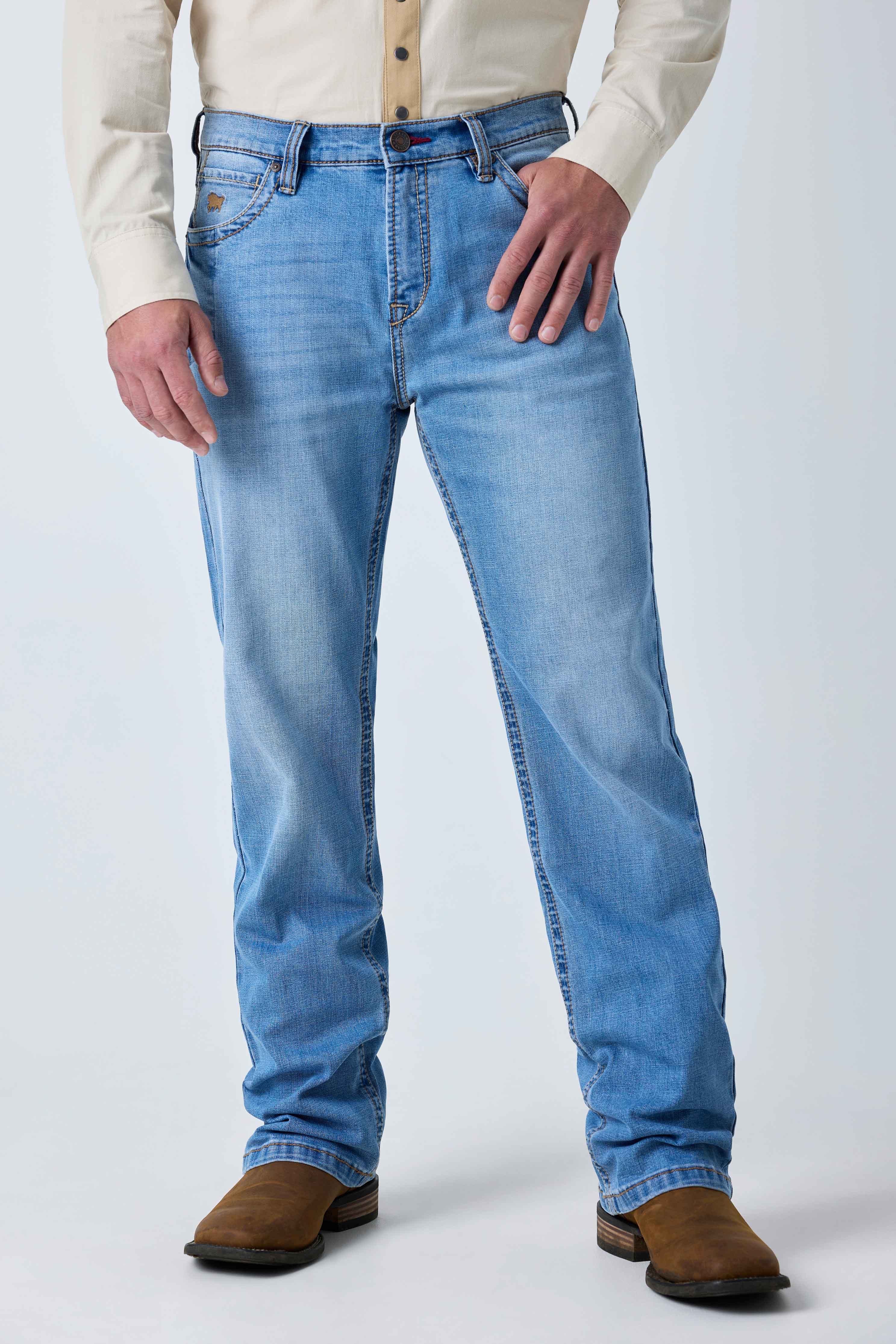 Ringers Western Blaze Mens Relaxed Bootleg Jean