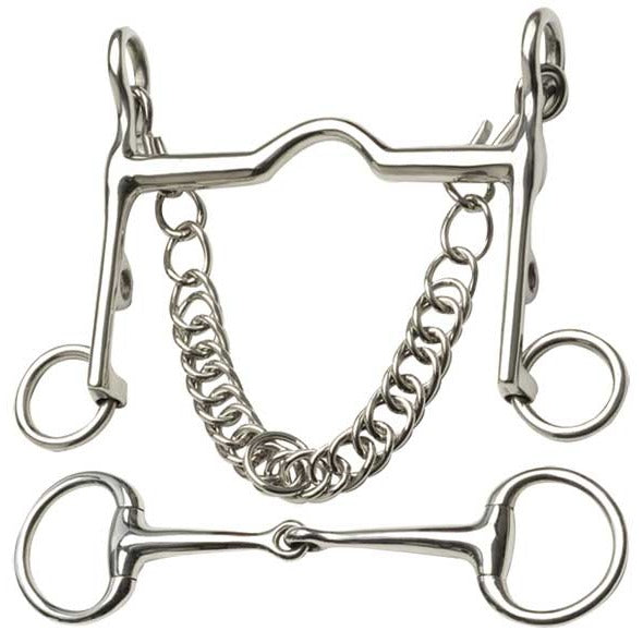 Zilco Fixed Weymouth &amp; Eggbutt Bradoon Set 10cm