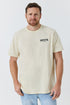 Ringers Western New Squadron Mens Loose Fit T-Shirt in Beige / Black - front
