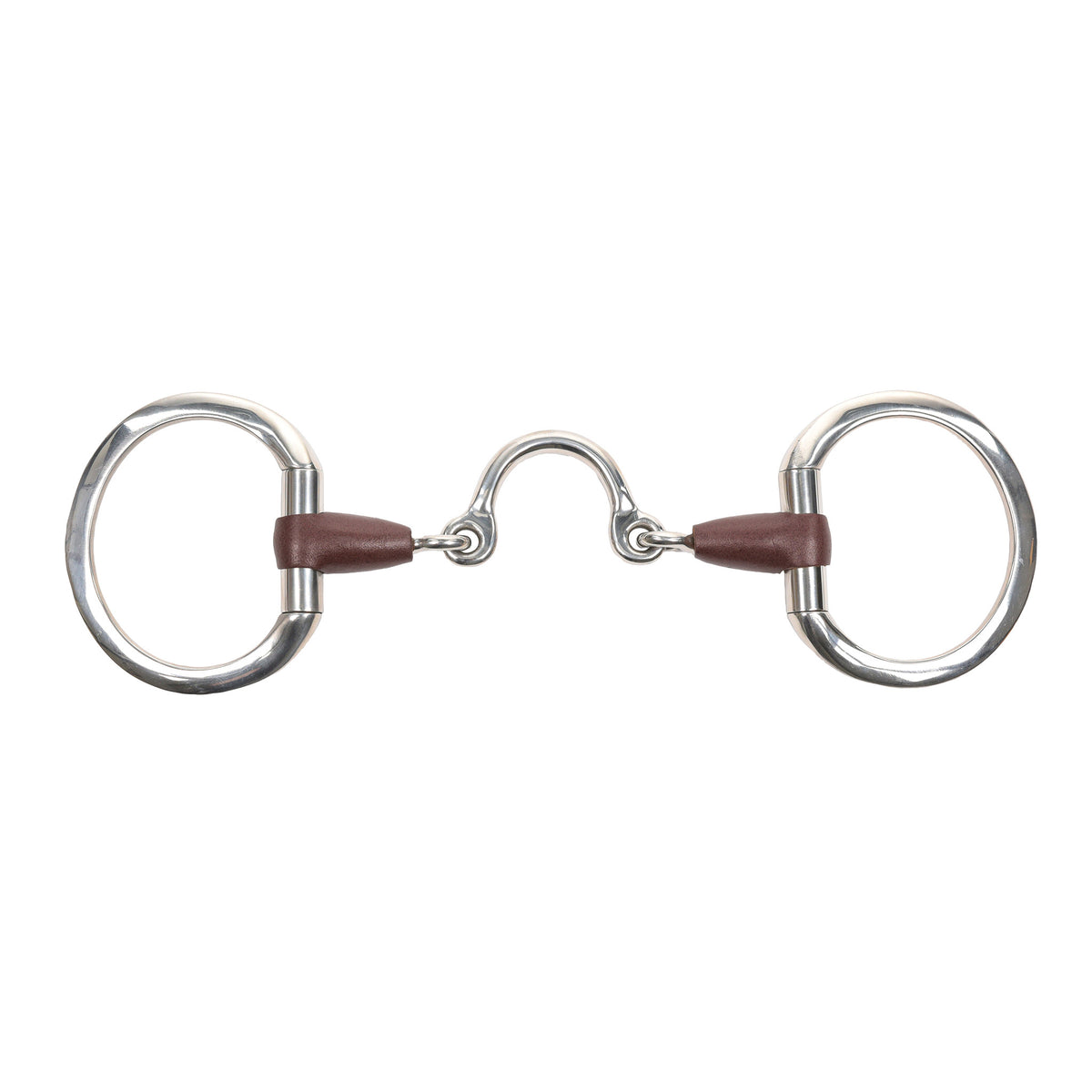 Metalab Leather Eggbutt Snaffle Moon Link 13.5cm
