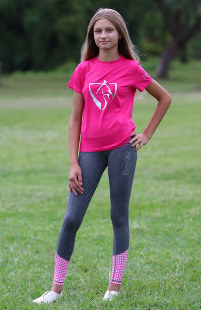 BARE Equestrian Youth Silver Logo T-Shirt